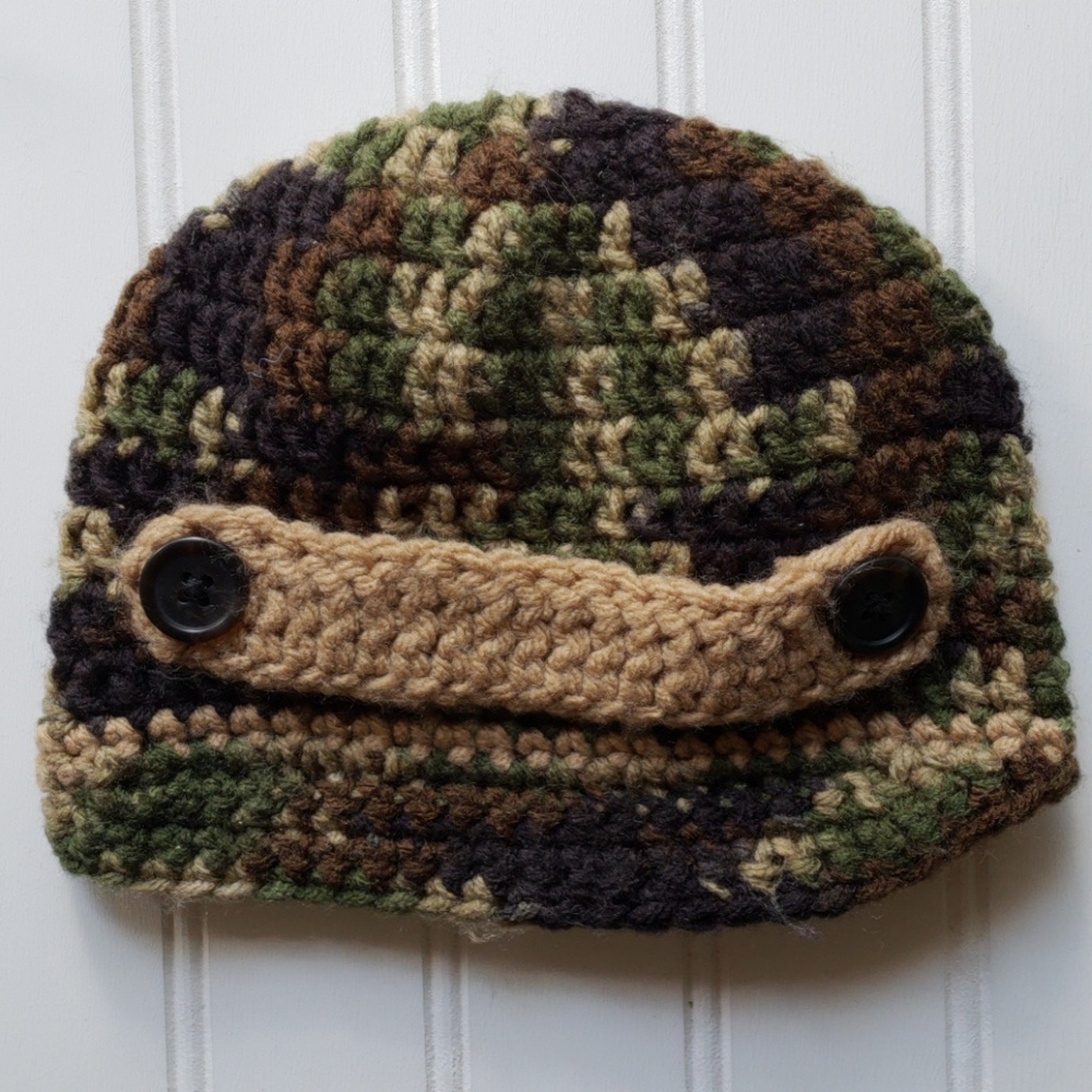 Knit Camo Infant hat